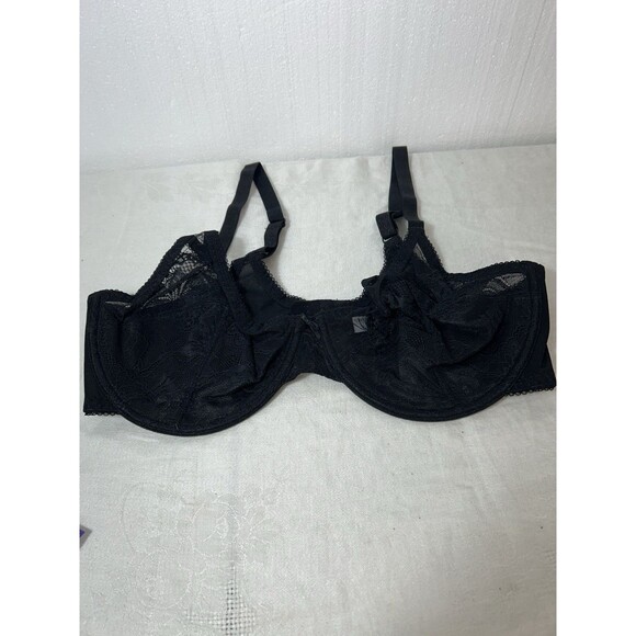 Women's Underwire Unlined Bra Minimizers Non-Padded Full Coverage Lace Plus Size - Picture 1 of 6